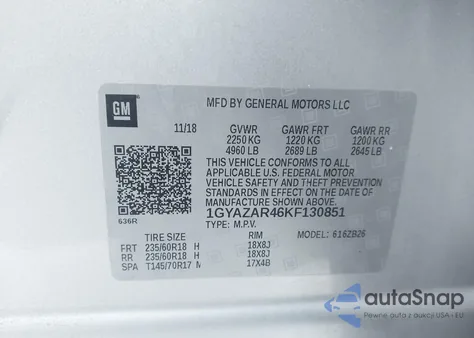 2019 Cadillac Xt4 Luxury from USA, damaged, VIN 1GYAZAR46KF130851